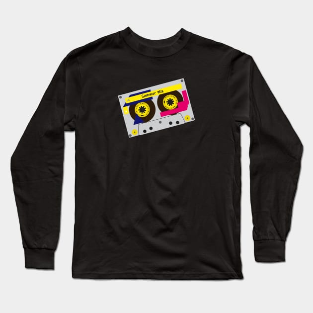 Original Summer Mix Tape Long Sleeve T-Shirt by miniBOB